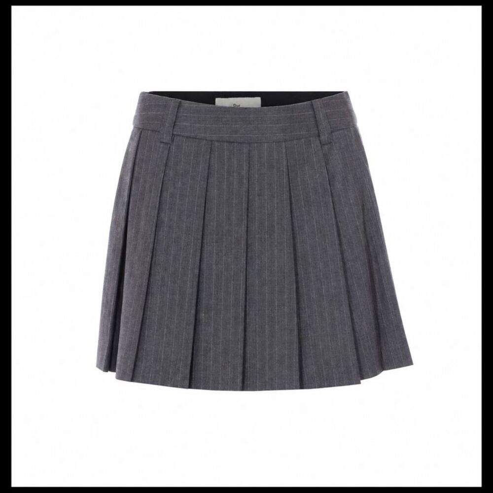 Dunst Women Pleated Mini Striped Skirt